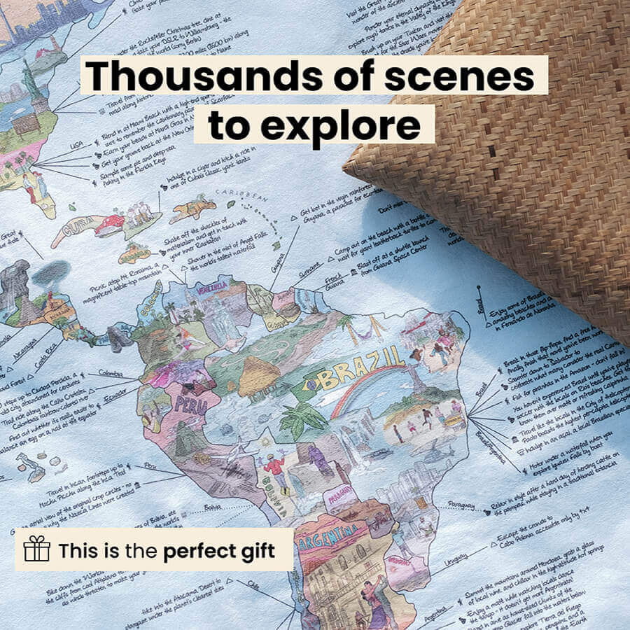 Bucketlist Map Towel & Bottle Bundle - Image 3