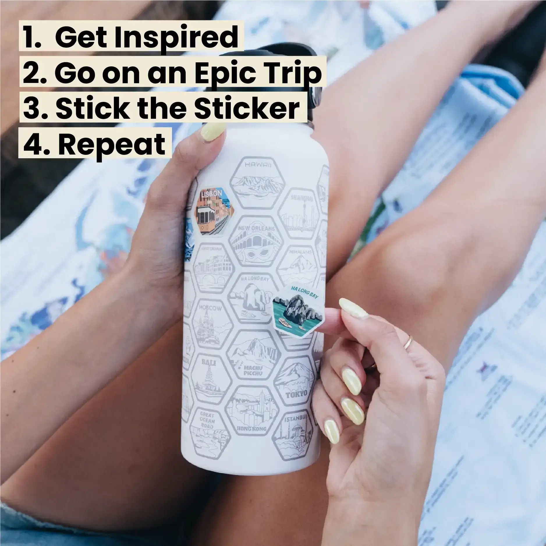 Bucketlist Map Towel & Bottle Bundle - Image 8